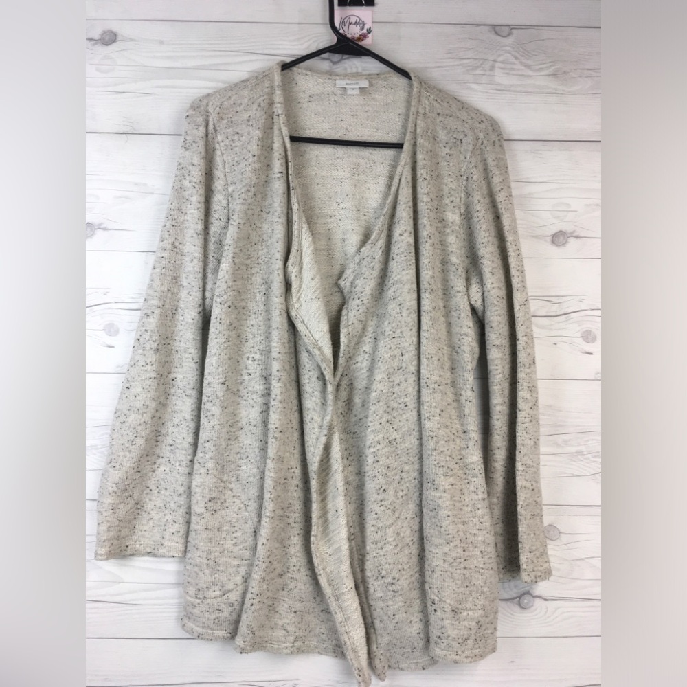 J. Jill Pure Jill Open Front Waterfall Drawstring Belted Cardigan, Size Medium